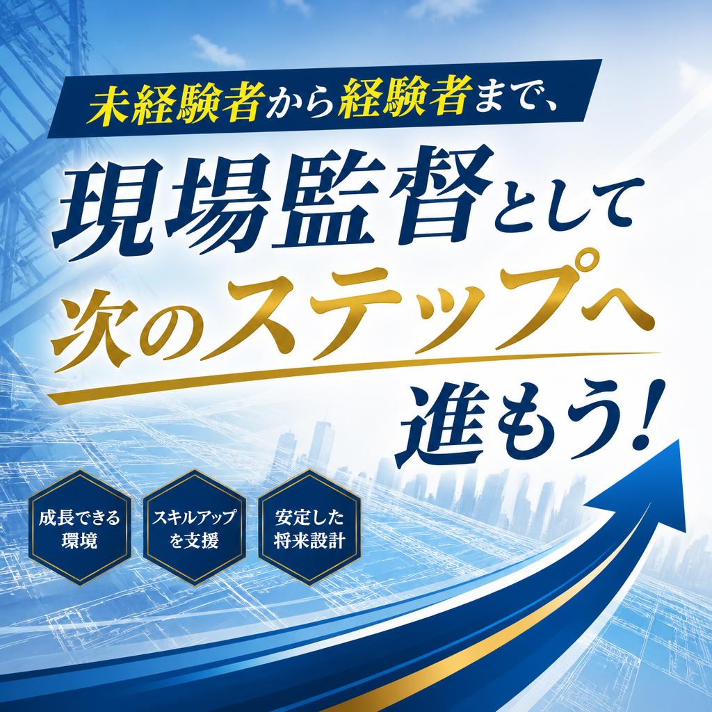 未経験者から経験者まで、現場監督として次のステップへ進もう！